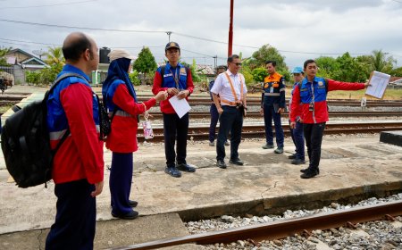 Pastikan Operasional Aman, KAI Divre II Sumbar Lakukan Inspeksi Keselamatan Lebaran