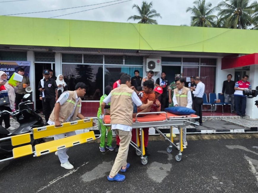 Pertamina Simulasi Penanggulangan Kebakaran di SPBU