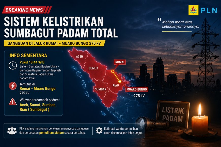 Listrik Sumatera Padam Total, Berapa Lama? Ini Kata PLN