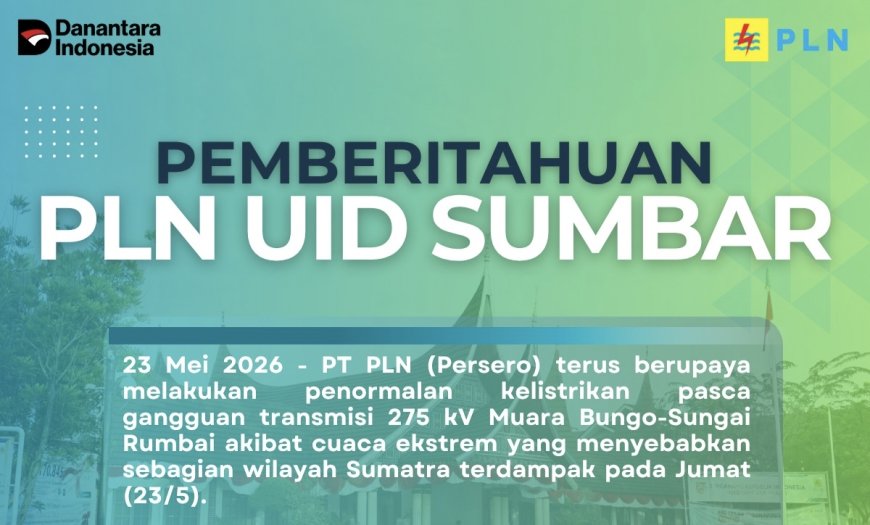 Listrik Sumbar Berangsur Pulih, PLN Sebut Sistem Sudah Normal 73 Persen