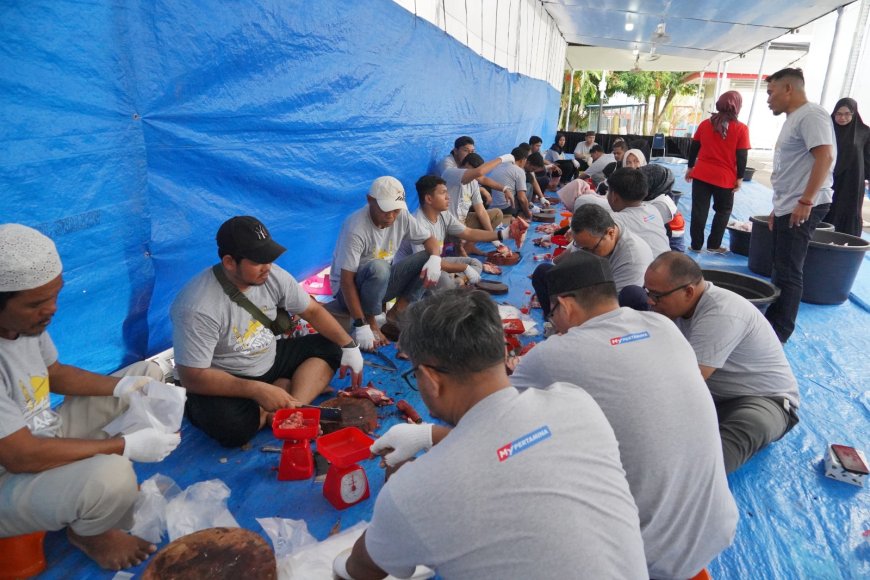 Pertamina Salurkan Ratusan Hewan Kurban di Pulau Sumatera