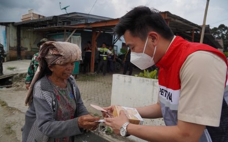 Pertamina Salurkan Bantuan Pasca Erupsi Gunung Sinabung di Kabupaten Karo