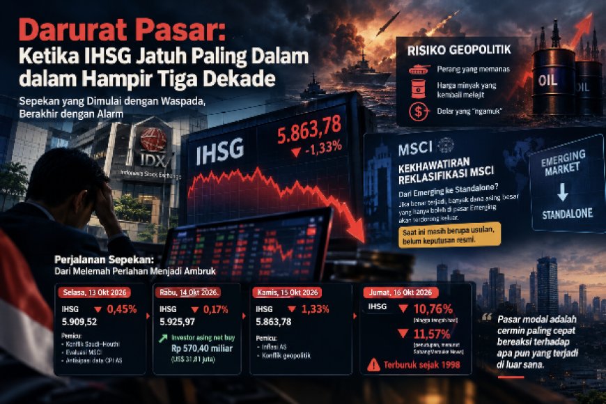 Darurat Pasar: Ketika IHSG Jatuh Paling Dalam dalam Hampir Tiga Dekade